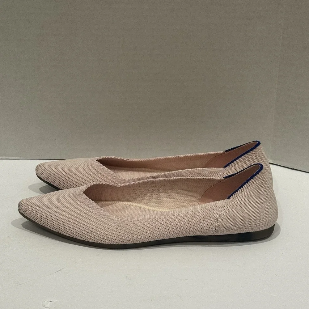Rothy's‎ The Point Ballet Flats Shoes Light Pink Tortoise Shell Outsole US 7.5